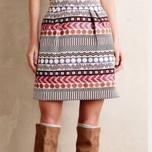 Anthropologie Nomad Morgan Carper Brocade Skirt